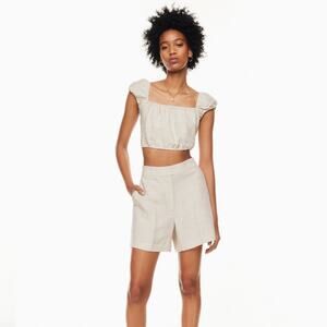 Aritizia Wildfred Alanya Linen Shorts in Natural Ecru Size 6